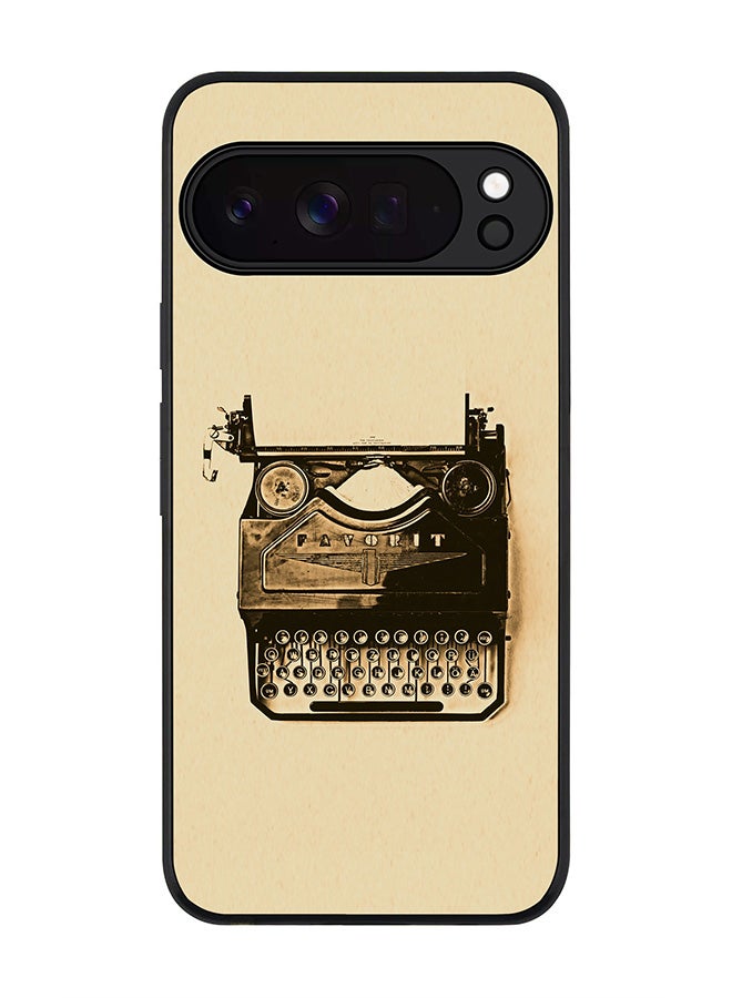 For Google Pixel 10 Pro Case,Slim fit Camera Protection, Shockproof Thin Phone cover  - Typewriter